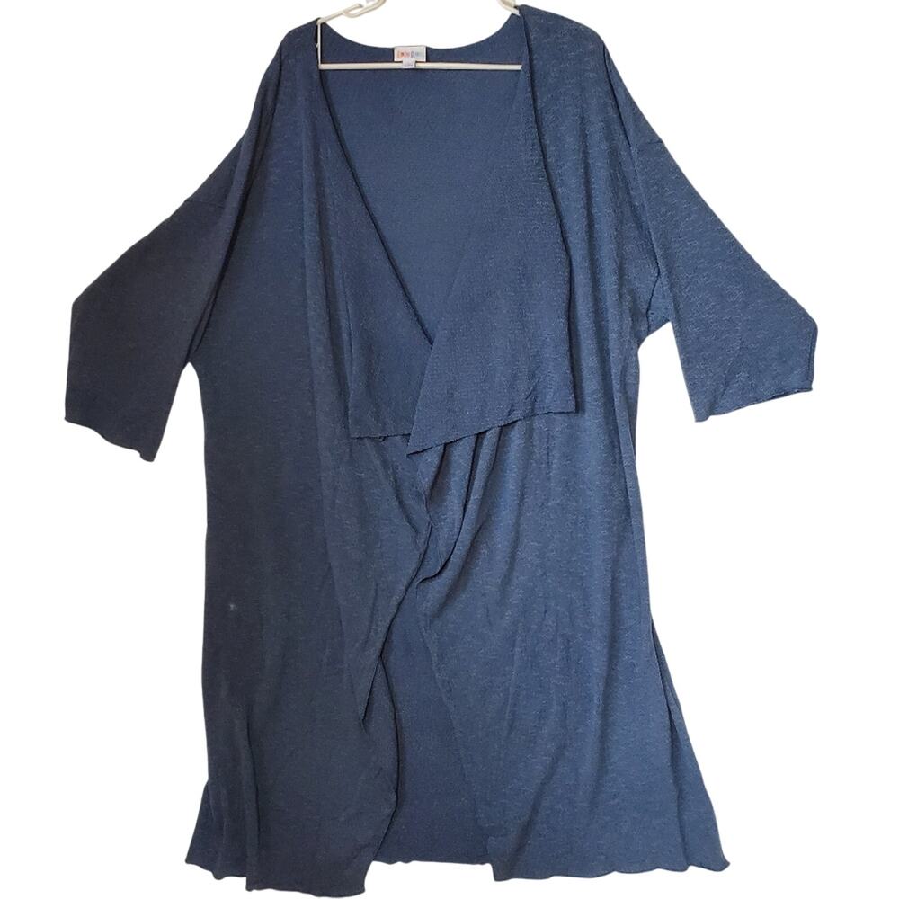 Lularoe Cardigan Kimono Womans Large Shirley Blue Angel Sleeve Shirt Top Nwot
